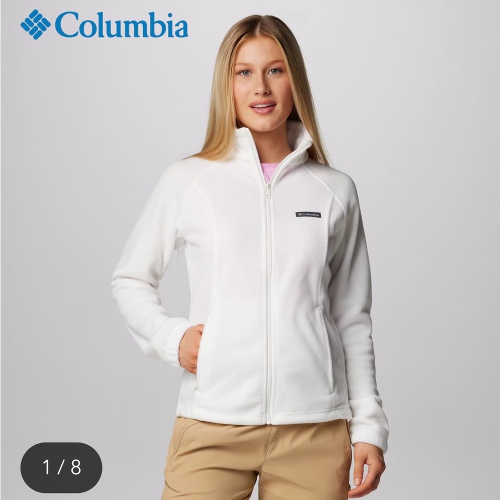 Women’s Benton Springs Full Zip Fleece Jacket White XL LIKE NEW
